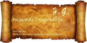 Hajgató Gusztáv névjegykártya