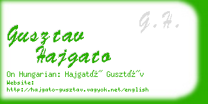 gusztav hajgato business card